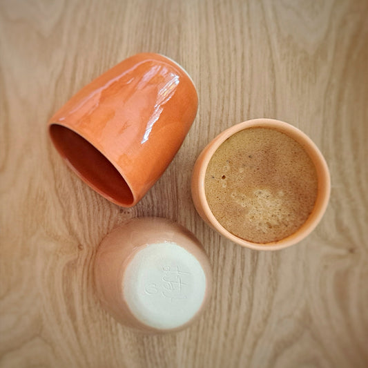 כוס אספרסו - אפרסק כתום